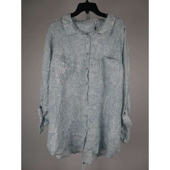 Calvin Klein Jeans Trendy Plus Size Botton down Shirt 3X - Picture 2 of 9
